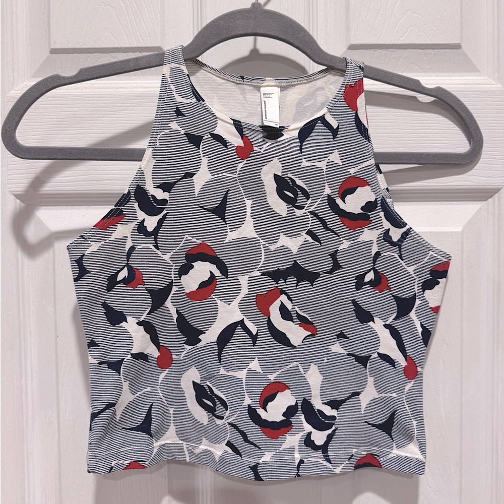 American Apparel floral crop tank, M